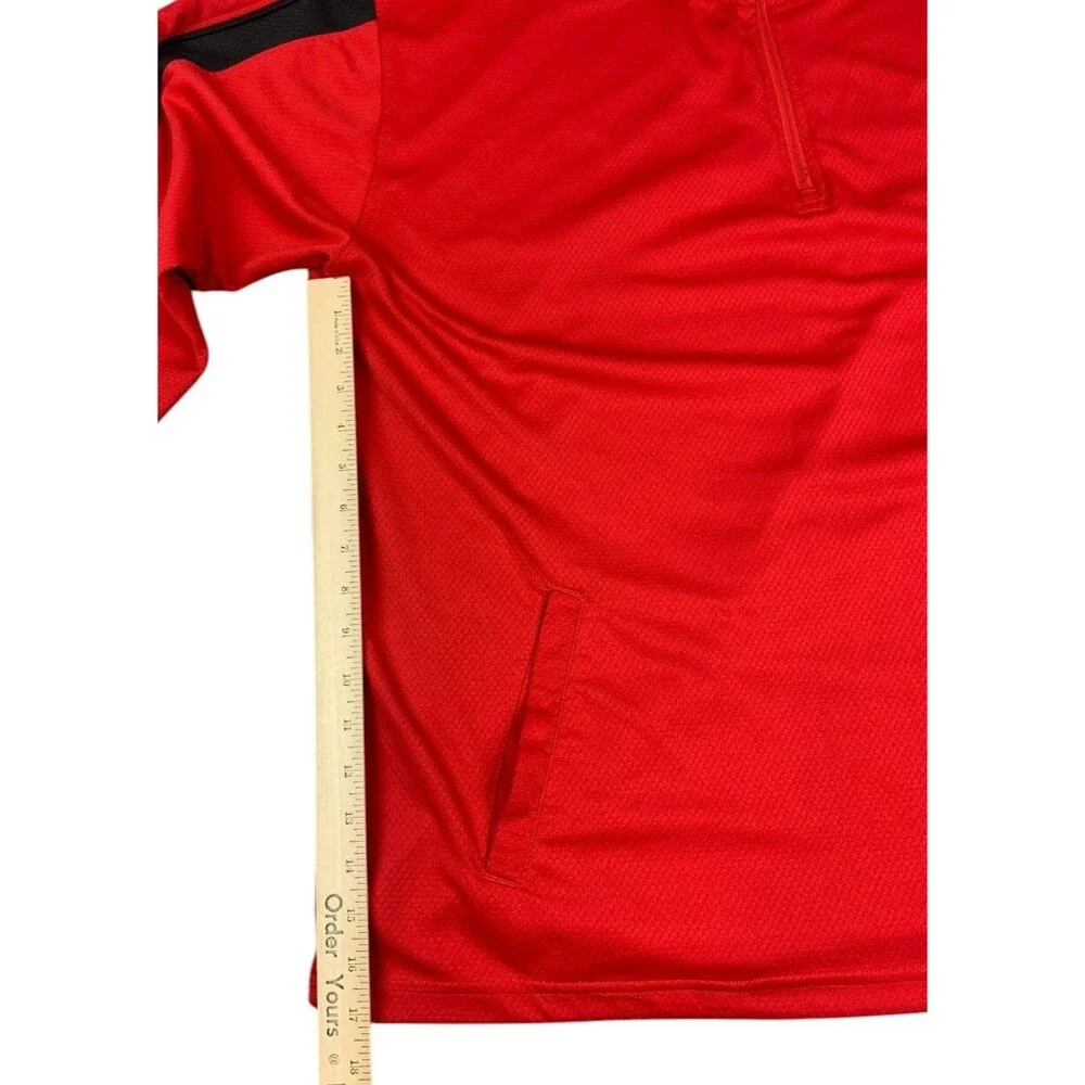 Chicago Blackhawks Men’s 1/4 Zip Pullover Embroidered Red NHL, Size XXL